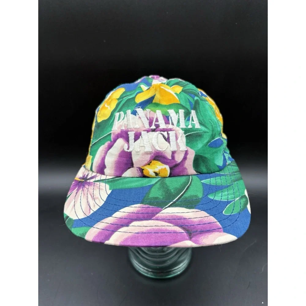 Panama Jack Floral Hat Mens OSFM Multicolor Excellent Tropical Embroidered Cap